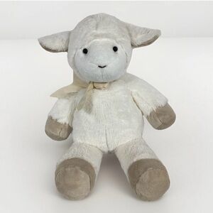 Pottery Barn Adorable White and Tan Plush Lamb Toy
